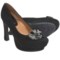 Earthies Monza Pumps - Leather (For Women) in Black Suede
