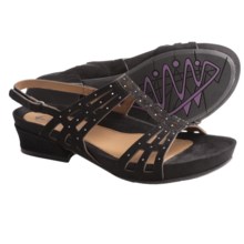 Earthies Tica Sandals - Suede (For Women) in Black Suede - Closeouts