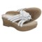 Earthies Valencia Wedge Sandals - Leather (For Women) in White Leather