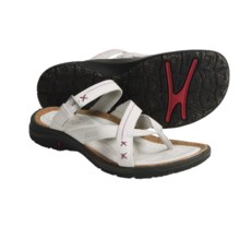 ECCO Coast Cross-Strap Thong Sandals - Nubuck (For Women) in Shadow White - Closeouts