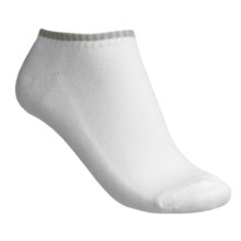 ECCO Cushioned Color-Tipped No-Show Golf Socks - Pima Cotton (For Women) in Silver - Closeouts
