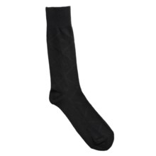 ECCO Diamond-Patterned Cotton Dress Socks - Lightweight, 3-Pack (For Men) in Black/Black/Black - Closeouts