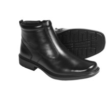 ECCO Helsinki Zip Boots - Leather, Wool Lining (For Men) in Black - Closeouts