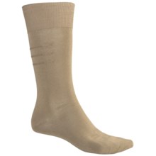 ECCO Micro Flat-Knit Dress Socks (For Men) in Khaki - Closeouts