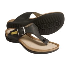 ECCO Passion Thong Sandals - Leather (For Women) in Black - Closeouts