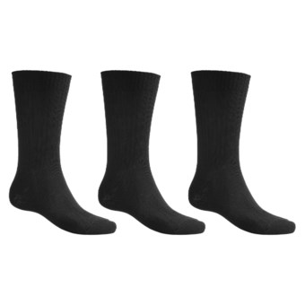 ECCO Ribbed Cotton Socks - Lightweight, 3-Pack (For Men) in Black/Black/Black