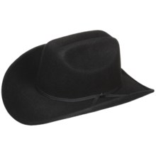 Eddy Bros. by Bailey Brahma Cowboy Hat - Wool Felt, Cattleman Crown (For Men and Women) in Black - Closeouts