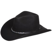 Eddy Bros. by Bailey Surefire Cowboy Hat - Wool Felt, Hondo Crown (For Men and Women) in Black - Closeouts