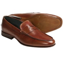 Eduardo G. Portofino Penny Loafer Shoes - French Calf Leather (For Men) in Cognac - Closeouts