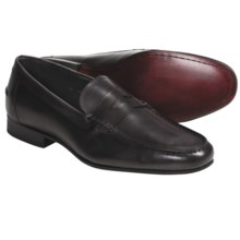 Eduardo G. Portofino Penny Loafer Shoes - French Calf Leather (For Men) in Grey - Closeouts