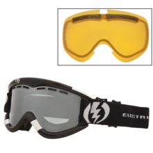 Electric EG1 Snowsport Goggles - Flash-Colored Lens in Gloss Black/Blue/Silver Chrome - Closeouts