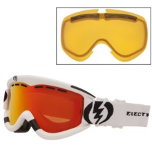Electric EG1 Snowsport Goggles - Flash-Colored Lens in Gloss White/Bronze/Red Chrome - Closeouts