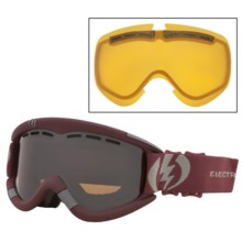 Electric EG1 Snowsport Goggles - Interchangeable Lens in Crimson Red/Bronze/Silver Chrome - Closeouts