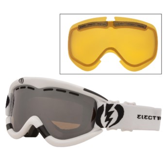 Electric EG1 Snowsport Goggles - Interchangeable Lens in Gloss White/Bronze/Silver Chrome