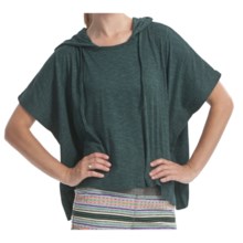 Element Regent Hooded Poncho - Cotton Jersey, Short Sleeve (For Women) in Stem - Closeouts