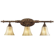 Elk Lighting Bedminster 3-Light Bath/Bar Vanity in Burnt Gold Leaf Finish - Closeouts