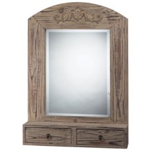 Elk Lighting Double Drawer Wall Mirror in Washed Wood - Closeouts