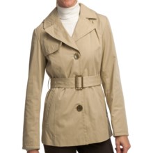 Ellen Tracy Outerwear Belted Mini Trench Coat (For Women) in Khaki - Closeouts