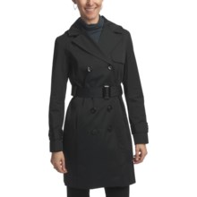 Ellen Tracy Outerwear Classic Trench - Detachable Hood (For Women) in Black - Closeouts