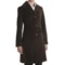 Ellen Tracy Outerwear Straight Wool Coat (For Women) in Mahogany