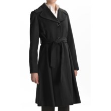 Ellen Tracy Wool-Angora Coat - Fit & Flare (For Women) in Black - Closeouts