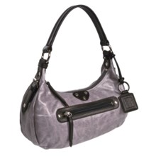 Ellington Bella Shoulder Bag - Glossy Italian Leather in Lavender - Closeouts