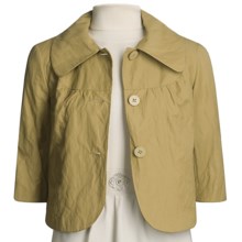 Emanuel Cotton-Rich Jacket - 3/4 Sleeve (For Women) in Brass - Closeouts