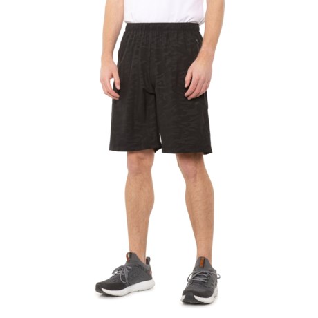 ASICS Emboss Printed Training Shorts - 9? (For Men) - PERF BLACK EMBOSS (XL )