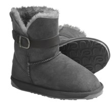 Emu Angels Lo Boots - Sheepskin-Lined, Suede (For Women) in Charcoal - Closeouts