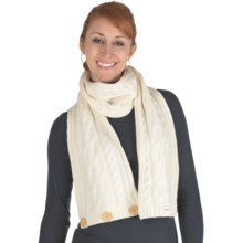 Emu Berridale Scarf - Woolmark® Merino Wool (For Women) in Natural - Closeouts