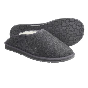 Emu Brookhill Slippers - Sheepskin, Wool (For Men) in Charcoal