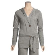 Emu Erskine French Terry Hoodie Sweatshirt - Merino Wool (For Women) in Grey - Closeouts