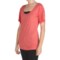Emu Kioba Shirt - Merino Wool, Short Sleeve (For Women) in Coral