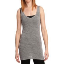Emu Mullaway V-Neck Tunic Tank Top - Merino Wool (For Women) in Grey Marle - Closeouts