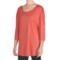 Emu Ningaloo Over-Sized Shirt - Merino Wool, Long Button-Tab Sleeve (For Women) in Coral