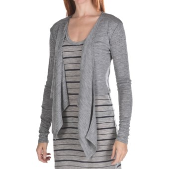 Emu Shell Cove Cardigan Sweater - Merino Wool, Lightweight (For Women) in Grey Marle