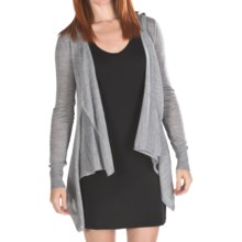 Emu Southend Hooded Cardigan Sweater - Merino Wool (For Women) in Grey Marle - Closeouts