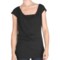 Emu Woonona Oversized T-Shirt - Merino Wool, Short Sleeve (For Women) in Black