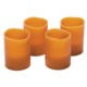 Enjoy Lighting Scented Flameless Pillar Candles - Set of Four, Beeswax, 3x4''