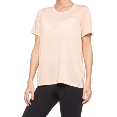 Merrell Entrada T-Shirt - Short Sleeve (For Women) - PEACH (M )