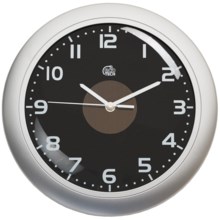 Equity by La Crosse Technology Hybrid Solar Wall Clock - 12” in Silver/Black - Closeouts