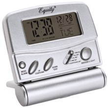 Equity by La Crosse Technology LCD Digital Fold-Up Travel Alarm in Silver - Closeouts