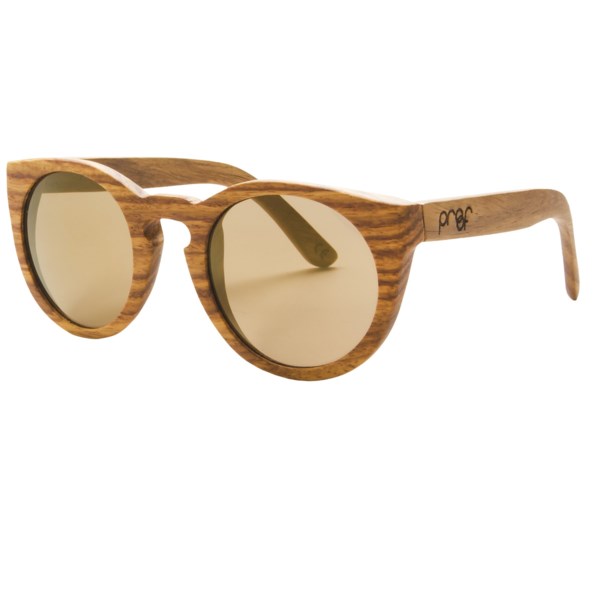 Proof Eyewear Bogus Sunglasses - Wood Frame, Gold Lenses