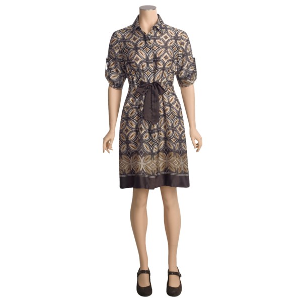 Ellen Tracy Dresses. Ellen Tracy Printed Shirt Dress - 3_4 Sleeve (For Women)