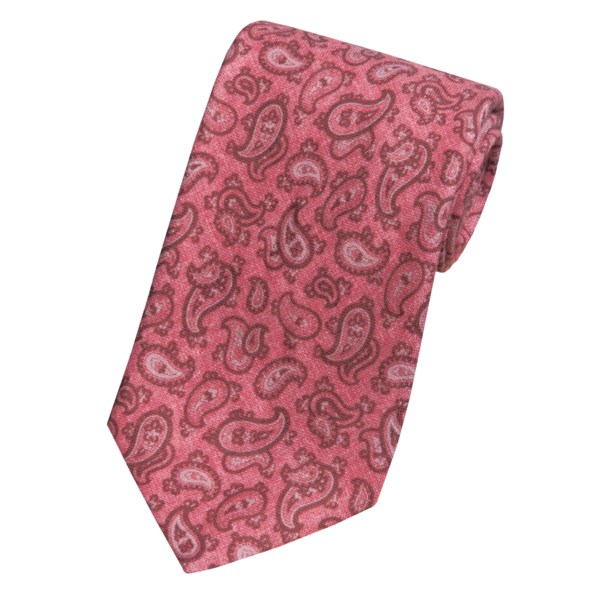 blue paisley tie. Altea Linen Paisley Tie (For