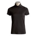 Magaschoni Silk Jersey Turtleneck - Short Sleeve (For Women)