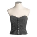 Donna Ricco Collection Bustier Stretch Taffeta Bustier with Faceted Jet Trim (For Women)