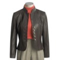 Eye Leather Jacket - Herringbone Stitch (For Women)