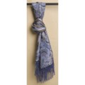 Audrey Talbott Italian Silk Scarf - Reversible Paisley and Stripe (For Women)
