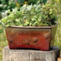Big Sky Carvers Pinecone Rectangular Planter - Ceramic